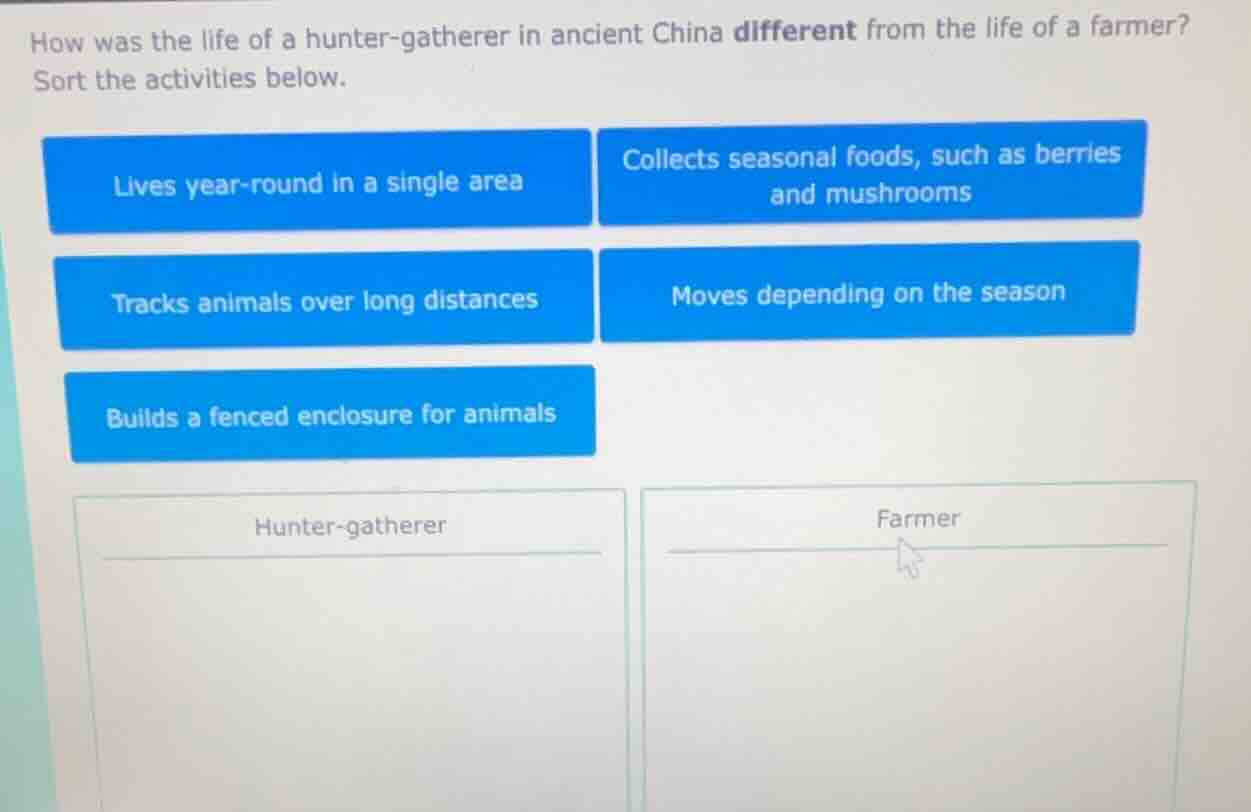 how was the life of a hunter-gatherer in ancient china different from t…