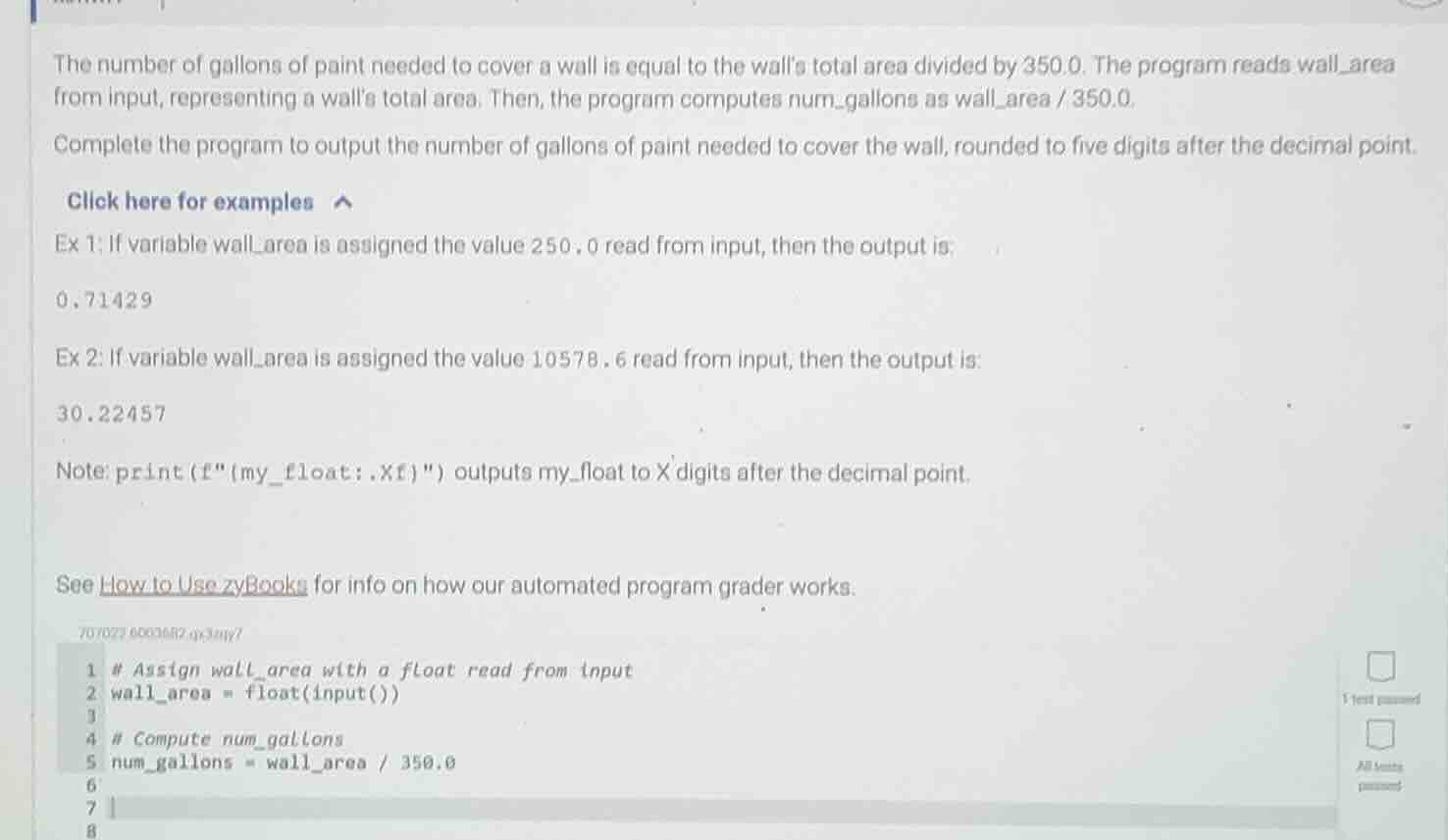 the number of gallons of paint needed to cover a wall is equal to the w…