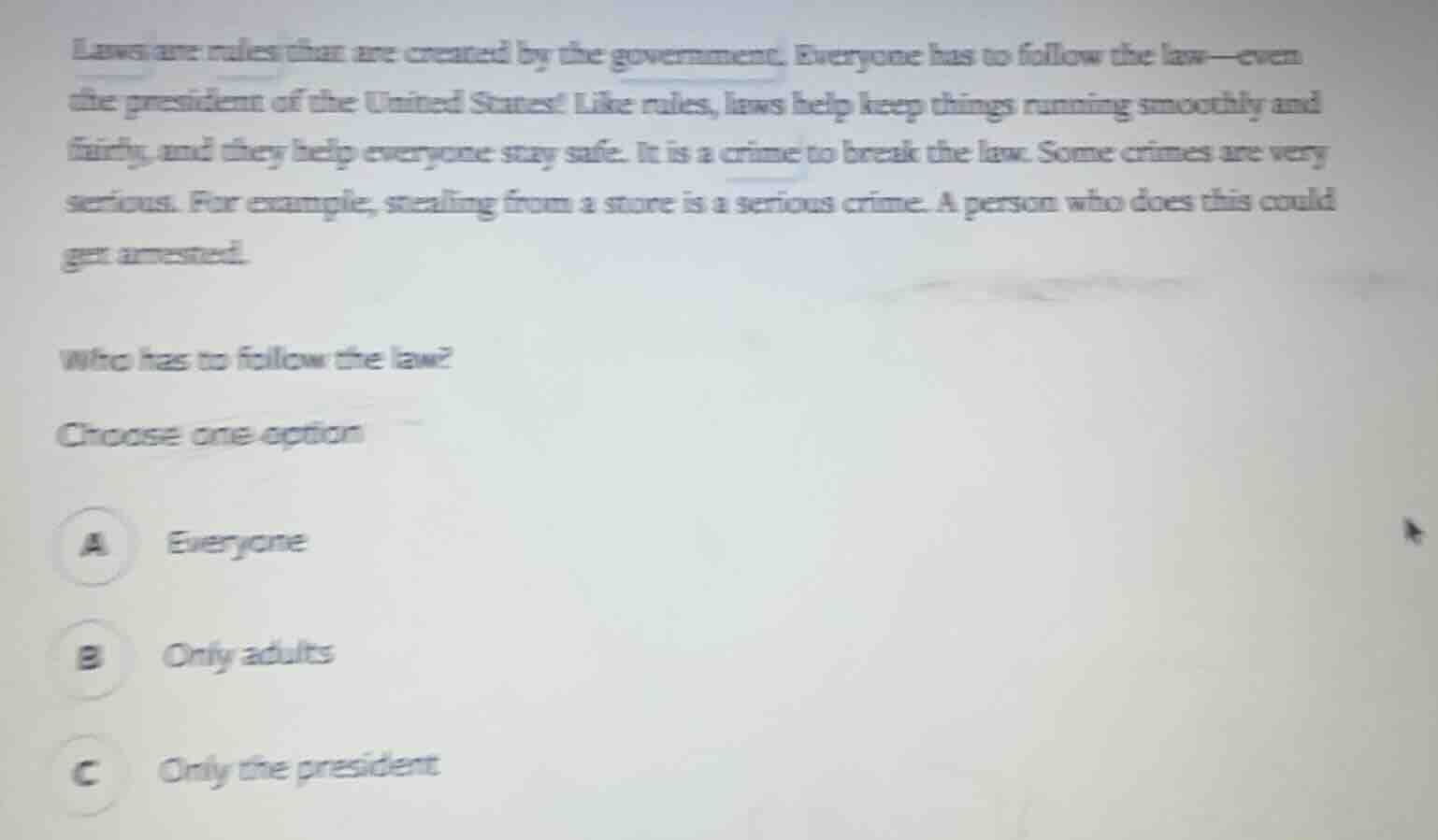 laws are rules that are created by the government. everyone has to foll…