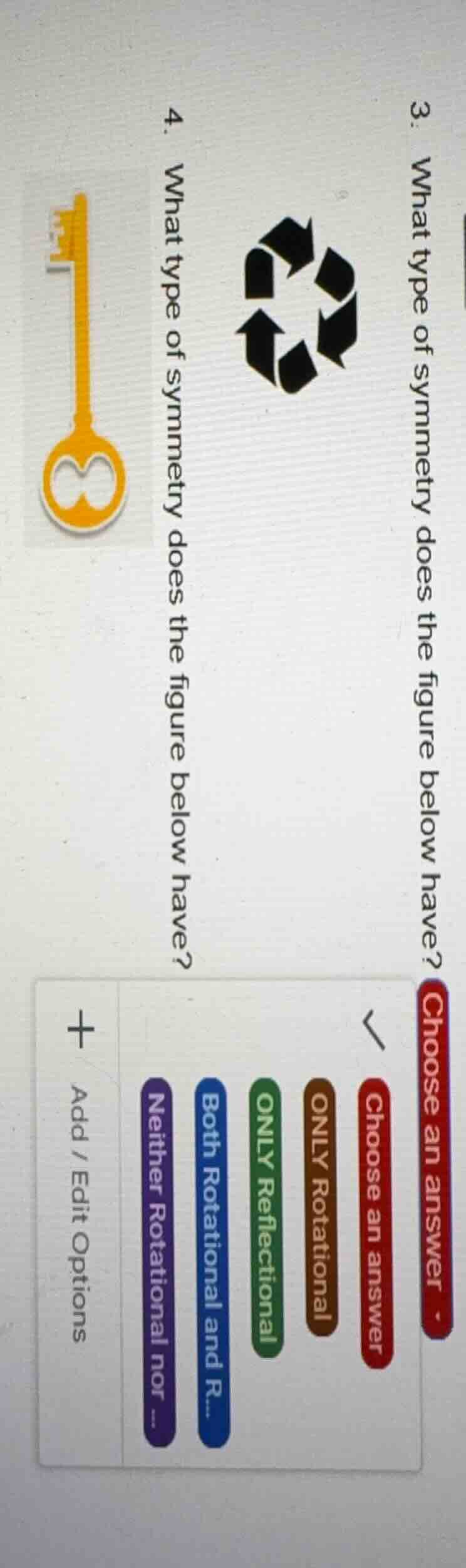 3. what type of symmetry does the figure below have?4. what type of sym…