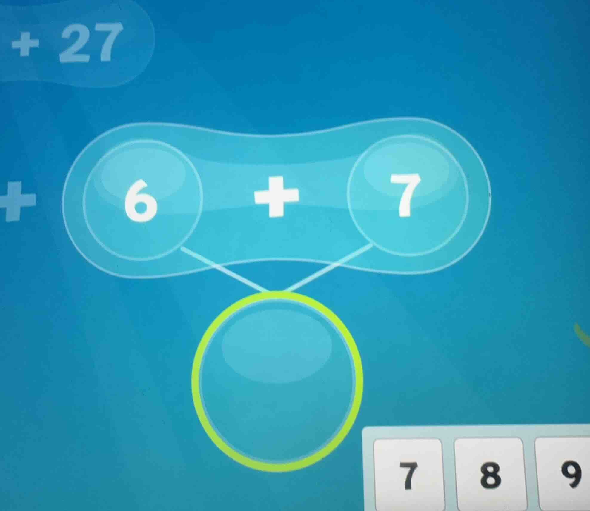 + 27 + 6 + 7 7 8 9