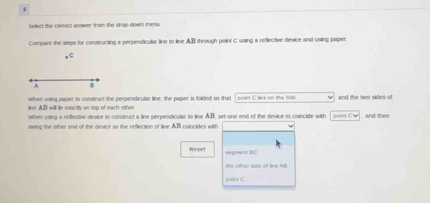 3 select the correct answer from the drop-down menu. compare the steps …