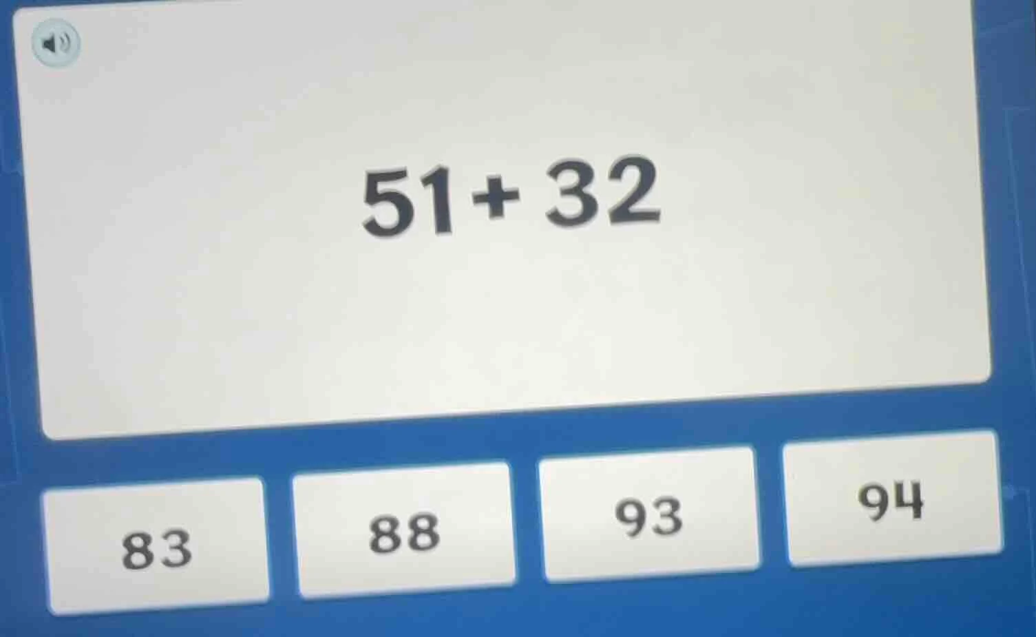 $51+32$ options: 83, 88, 93, 94