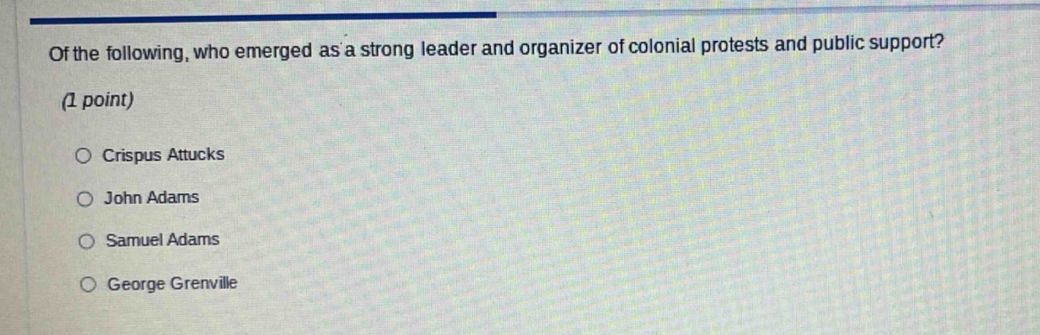 of the following, who emerged as a strong leader and organizer of colon…