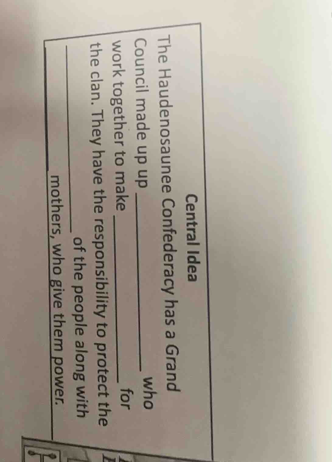 central idea the haudenosaunee confederacy has a grand council made up …