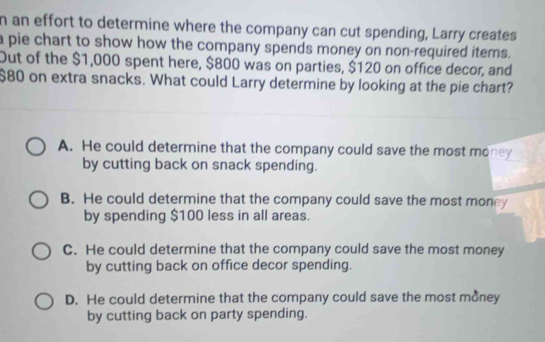 in an effort to determine where the company can cut spending, larry cre…