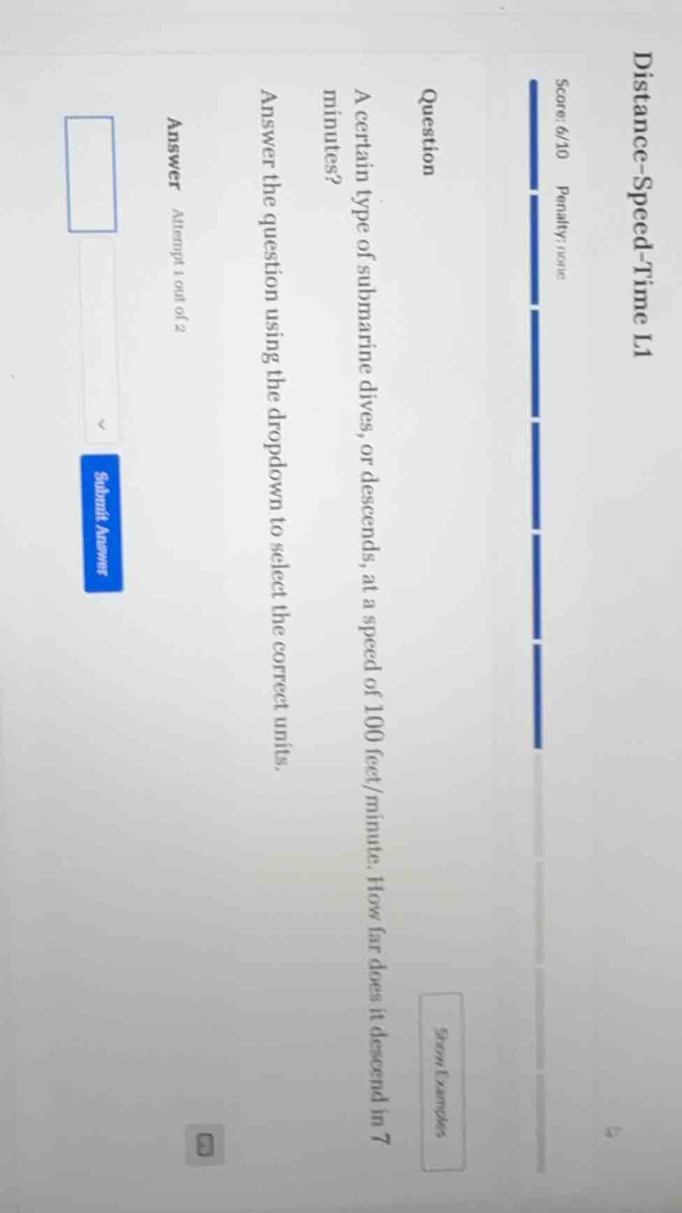 distance-speed-time l1 score: 6/10 penalty: none question a certain typ…