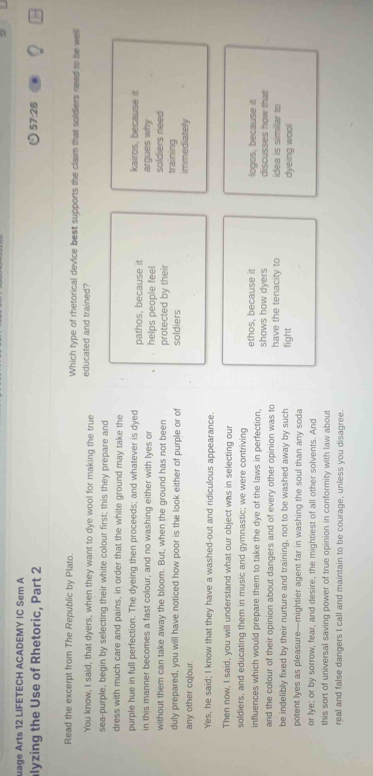 uage arts 12 lifetech academy ic sem aalyzing the use of rhetoric, part…