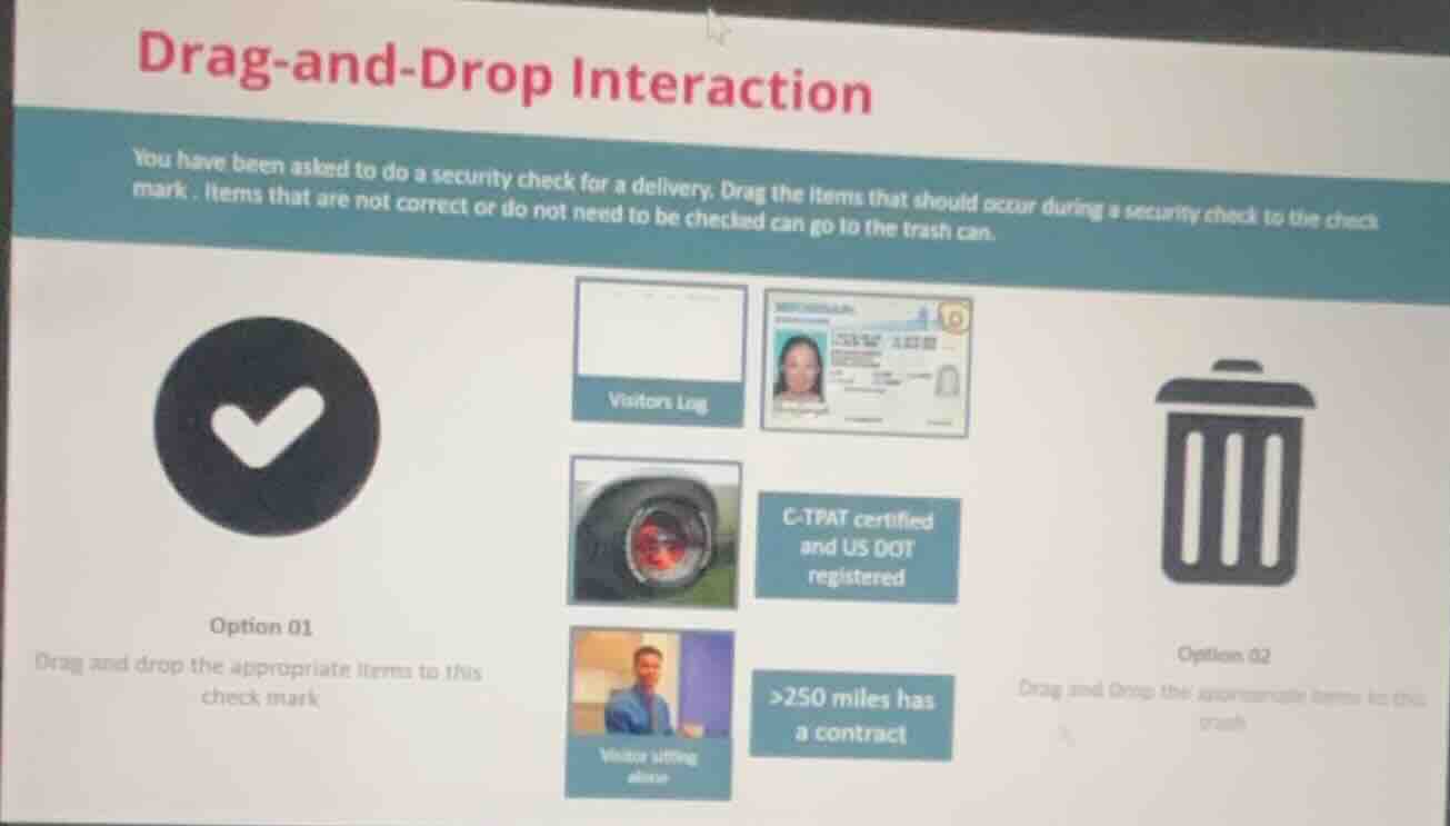 drag-and-drop interaction you have been asked to do a security check fo…
