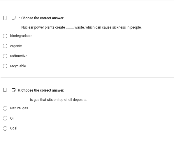 7. choose the correct answer. nuclear power plants create ____ waste, w…