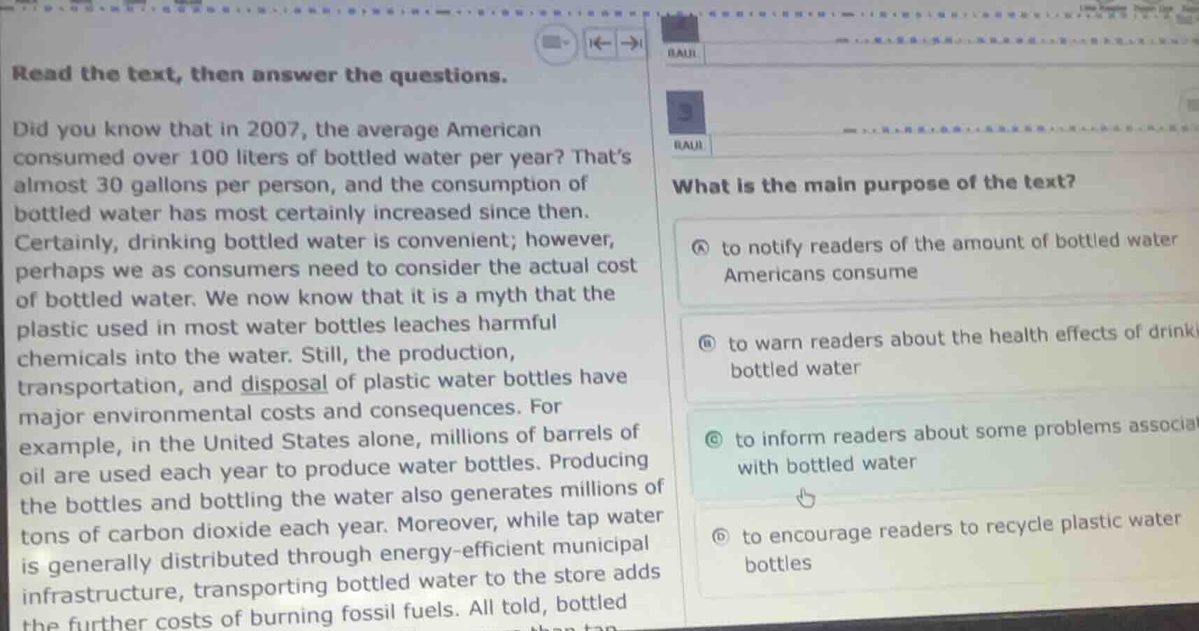 read the text, then answer the questions. did you know that in 2007, th…