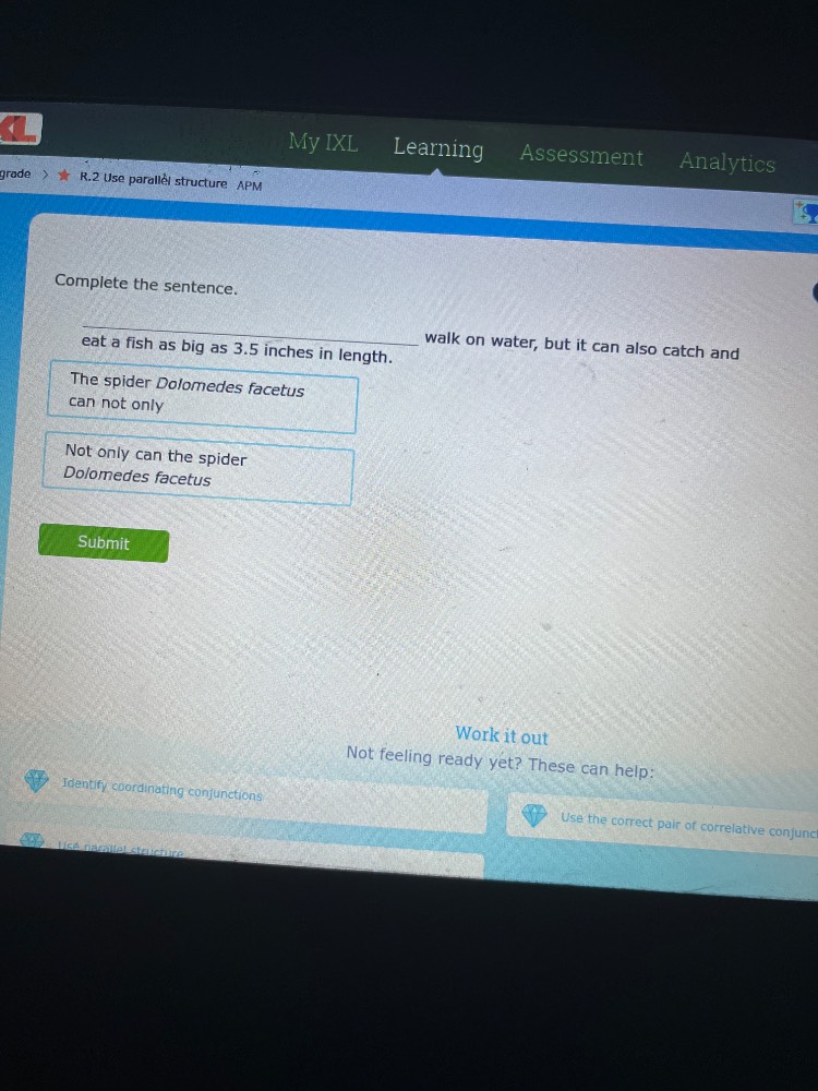 grade > r.2 use parallel structure apm complete the sentence. ____ walk…