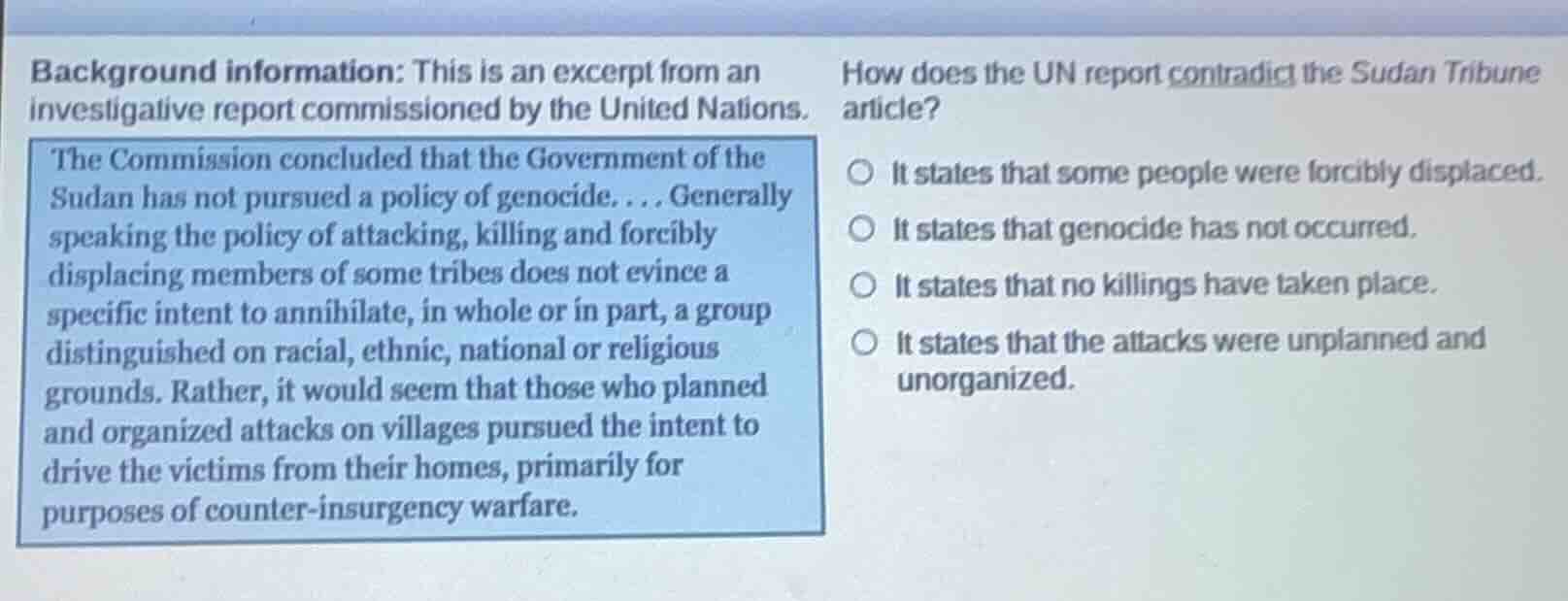 background information: this is an excerpt from an investigative report…