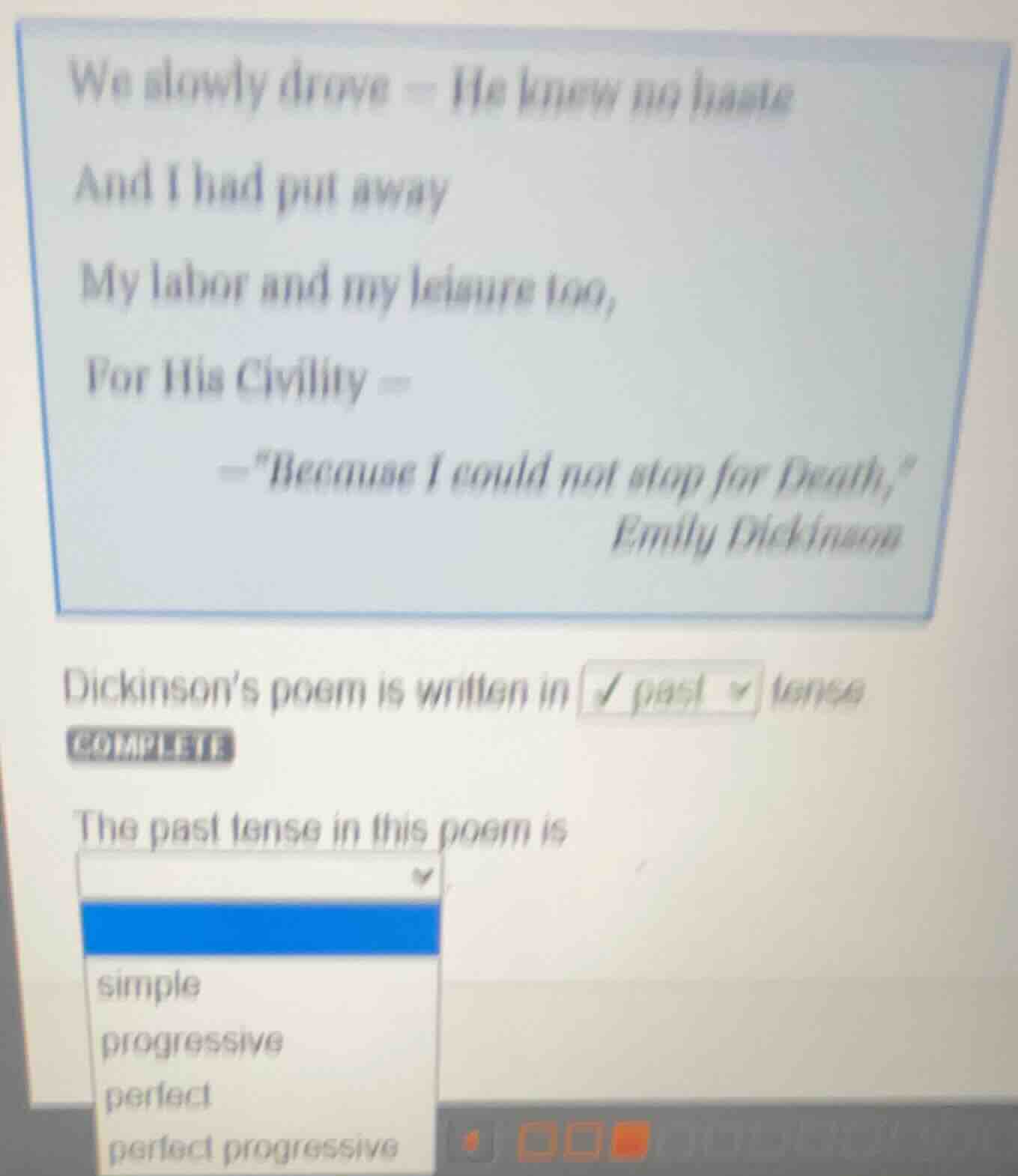 we slowly drove — he knew no haste and i had put away my labor and my l…