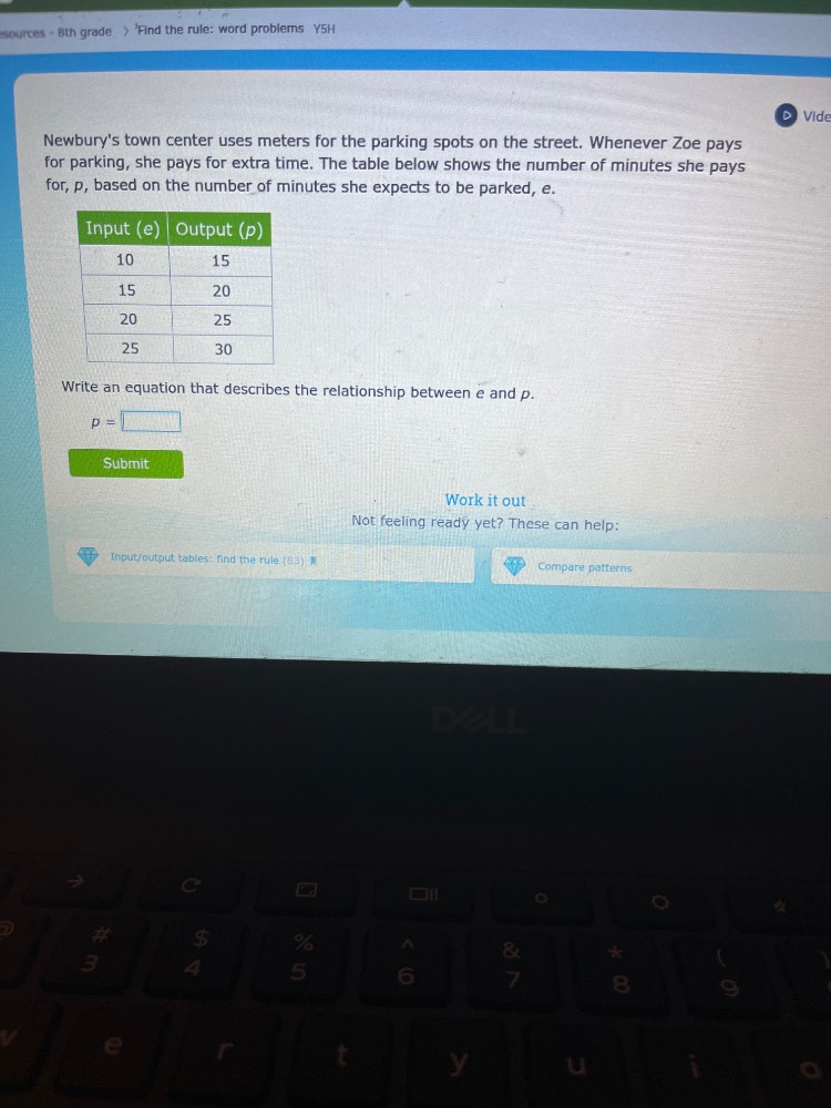 sources · 8th grade > find the rule: word problems ysh vide newburys to…