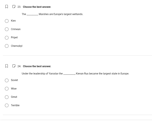 23. choose the best answer. the ______ marshes are europes largest wetl…
