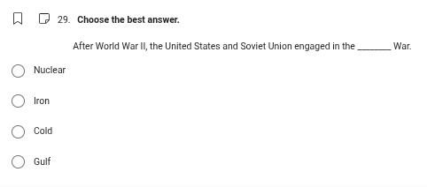 29. choose the best answer. after world war ii, the united states and s…