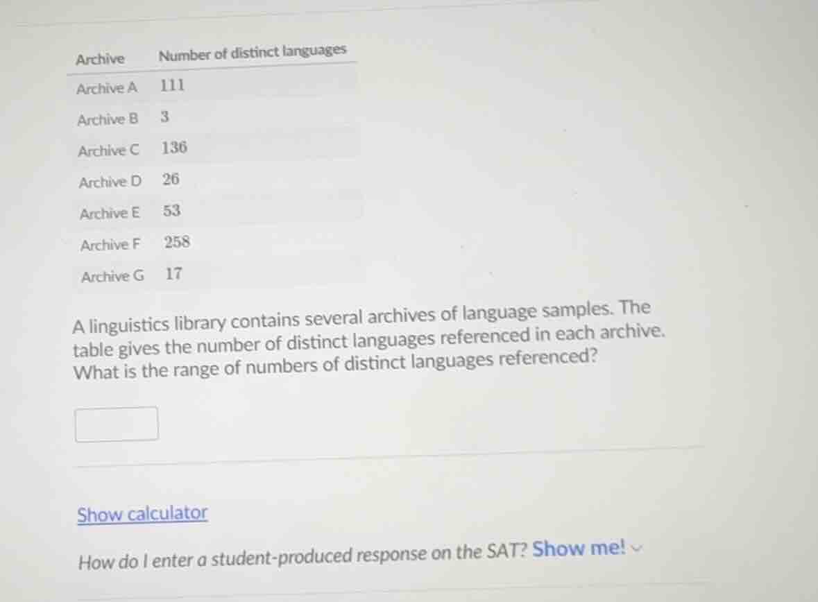 archive number of distinct languages archive a 111 archive b 3 archive …
