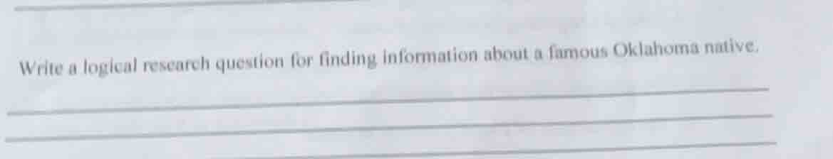 write a logical research question for finding information about a famou…