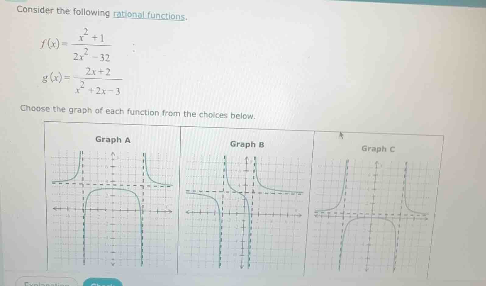 consider the following rational functions. $f(x)=\\frac{x^{2}+1}{2x^{2}…