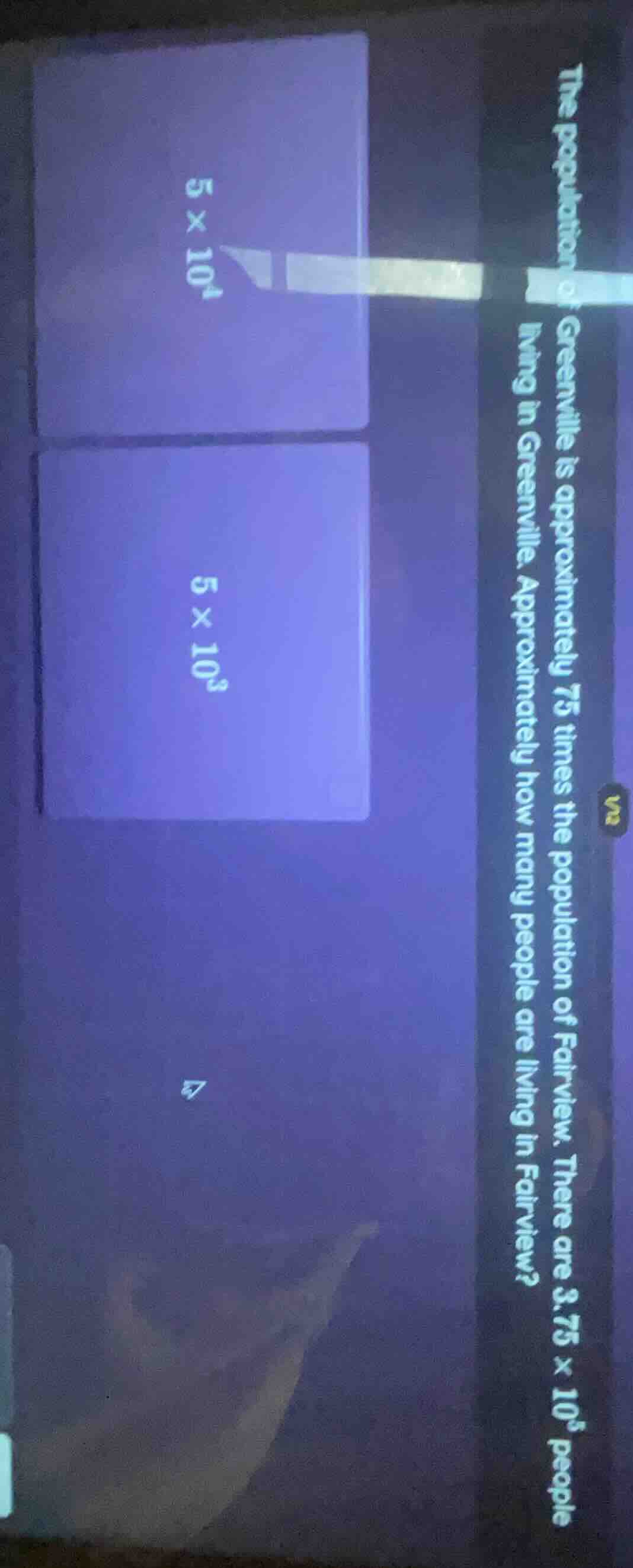 the population of greenville is approximately 75 times the population o…