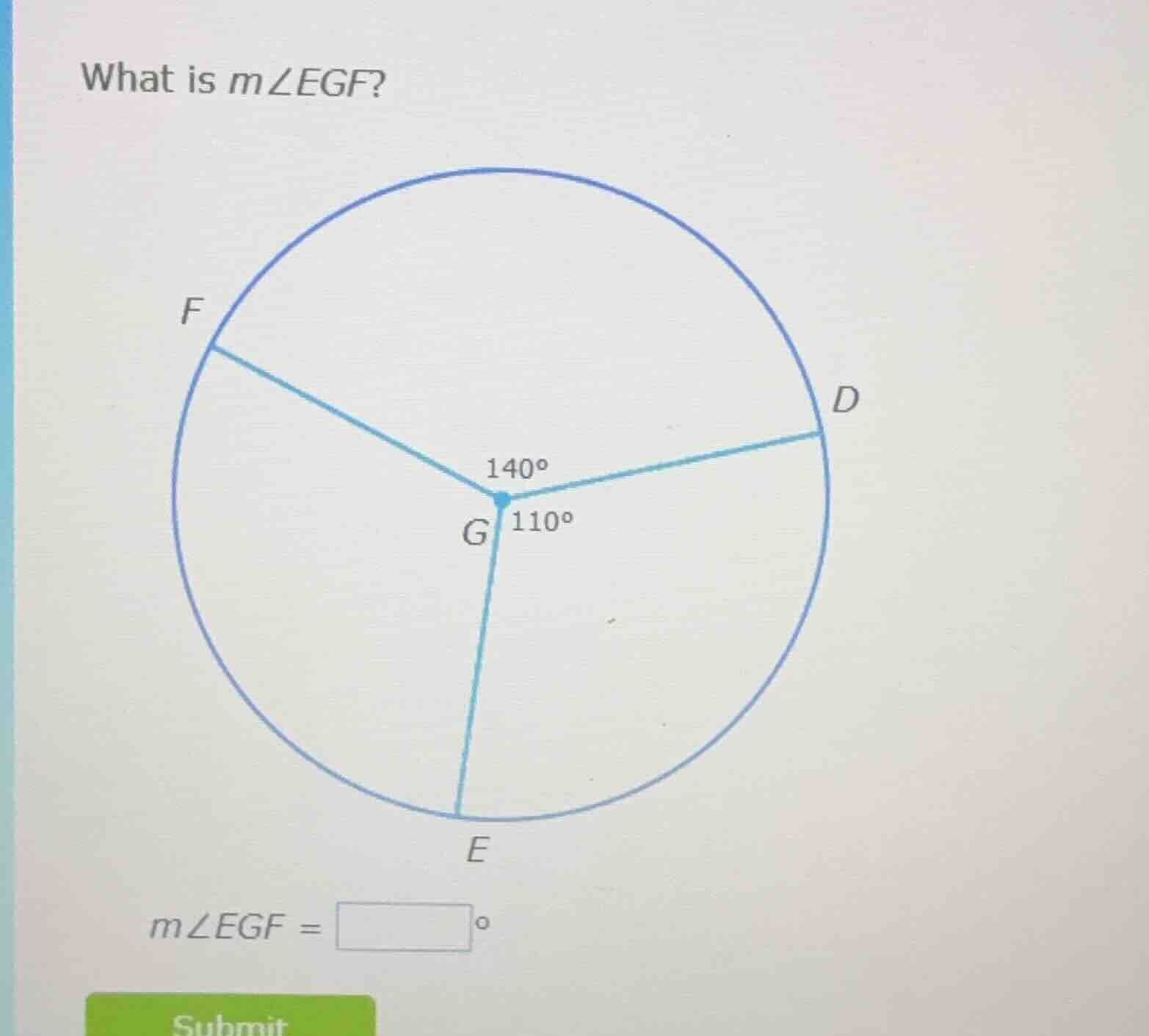 what is $m\\angle egf$? $m\\angle egf = \\square^\\circ$ submit