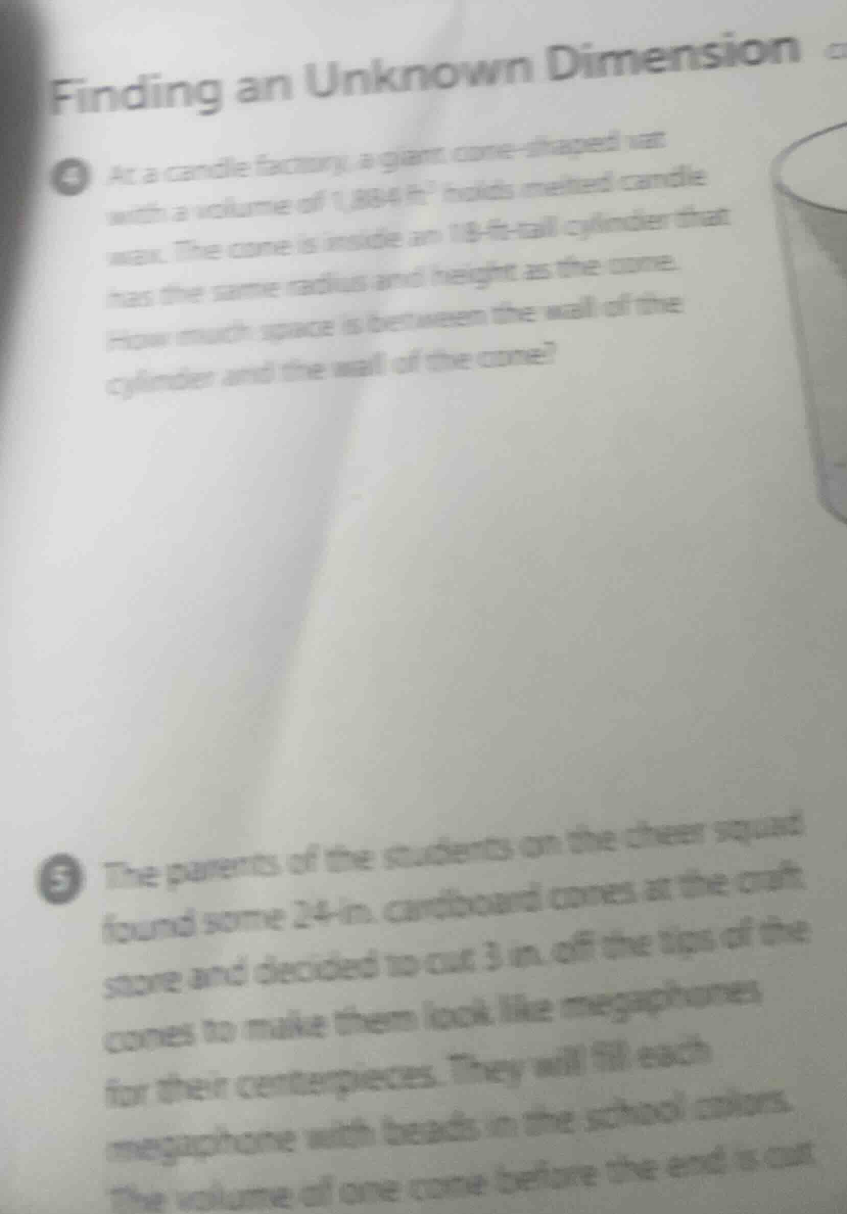 finding an unknown dimension 4 at a candle factory, a giant cone-shaped…