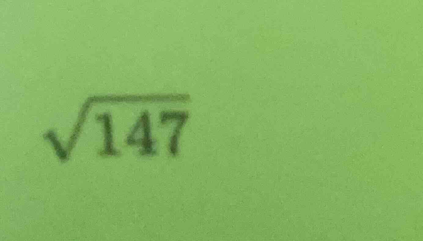 $\\sqrt{147}$