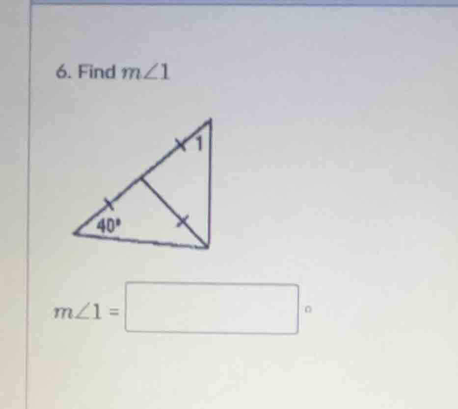 6. find $m\\angle 1$ $m\\angle 1 = \\square ^\\circ$