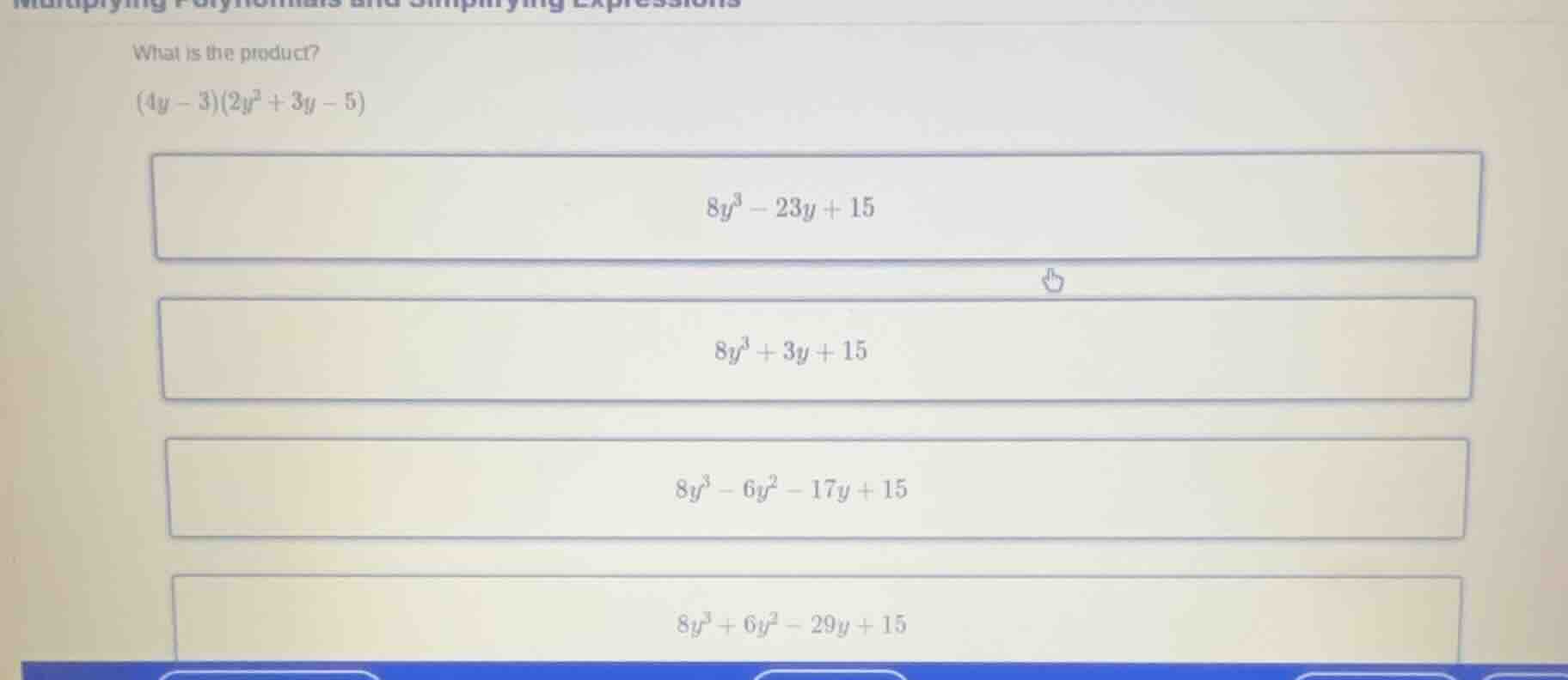 multiplying polynomials and simplifying expressions what is the product…