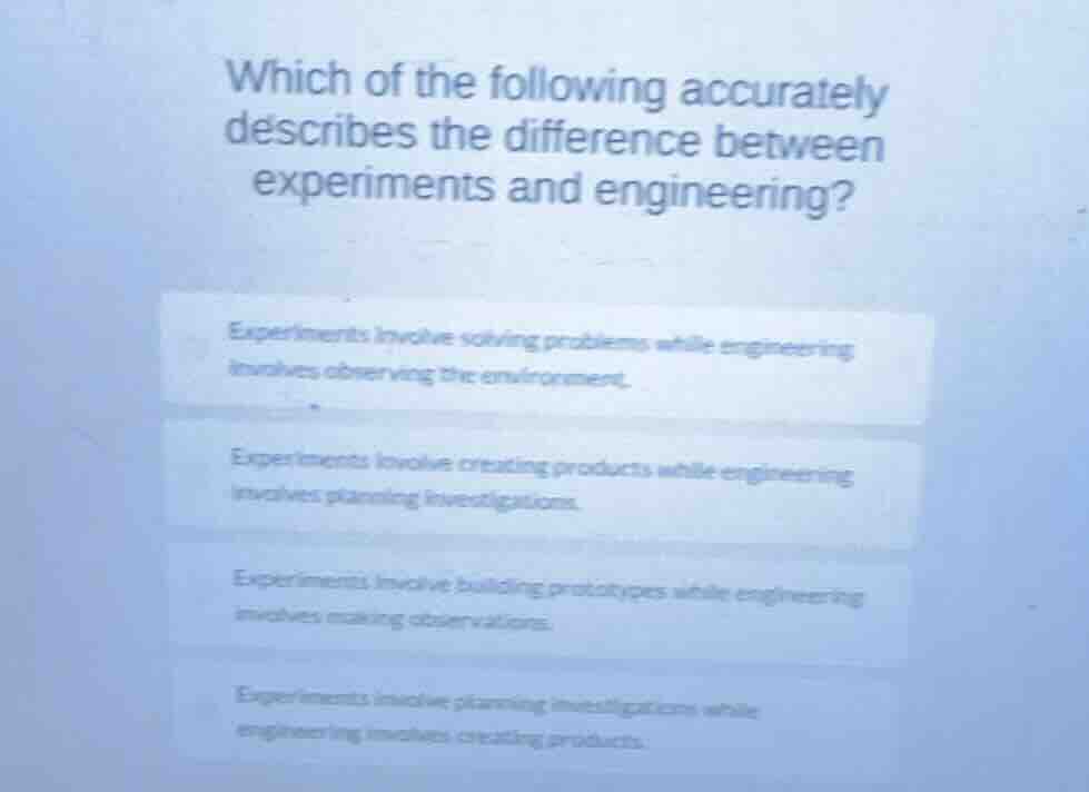 which of the following accurately describes the difference between expe…