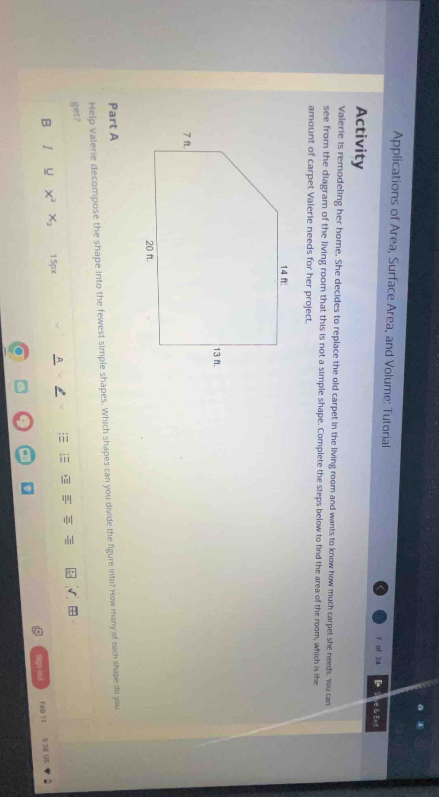 applications of area, surface area, and volume: tutorial 7 of 24 activi…