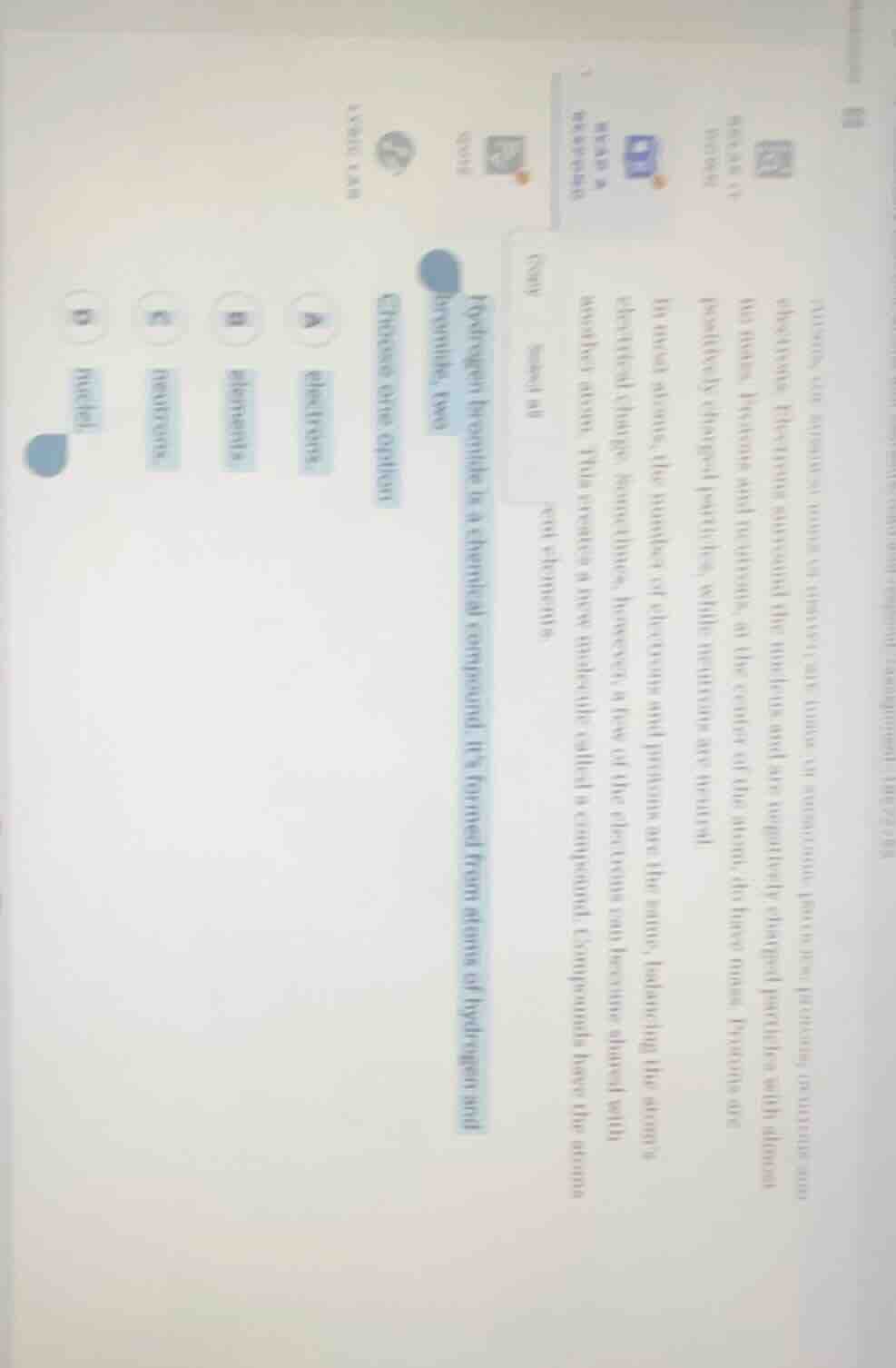 atoms, or atomic ions or isotopes, are made of subatomic particles: pro…