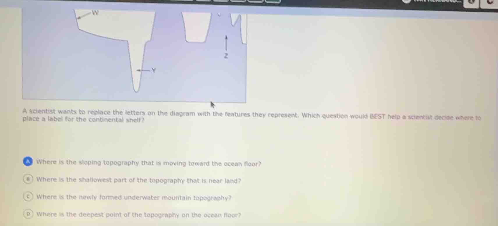 a scientist wants to replace the letters on the diagram with the featur…