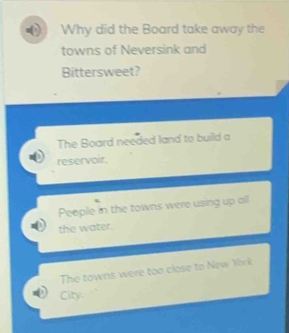 why did the board take away the towns of neversink and bittersweet? the…