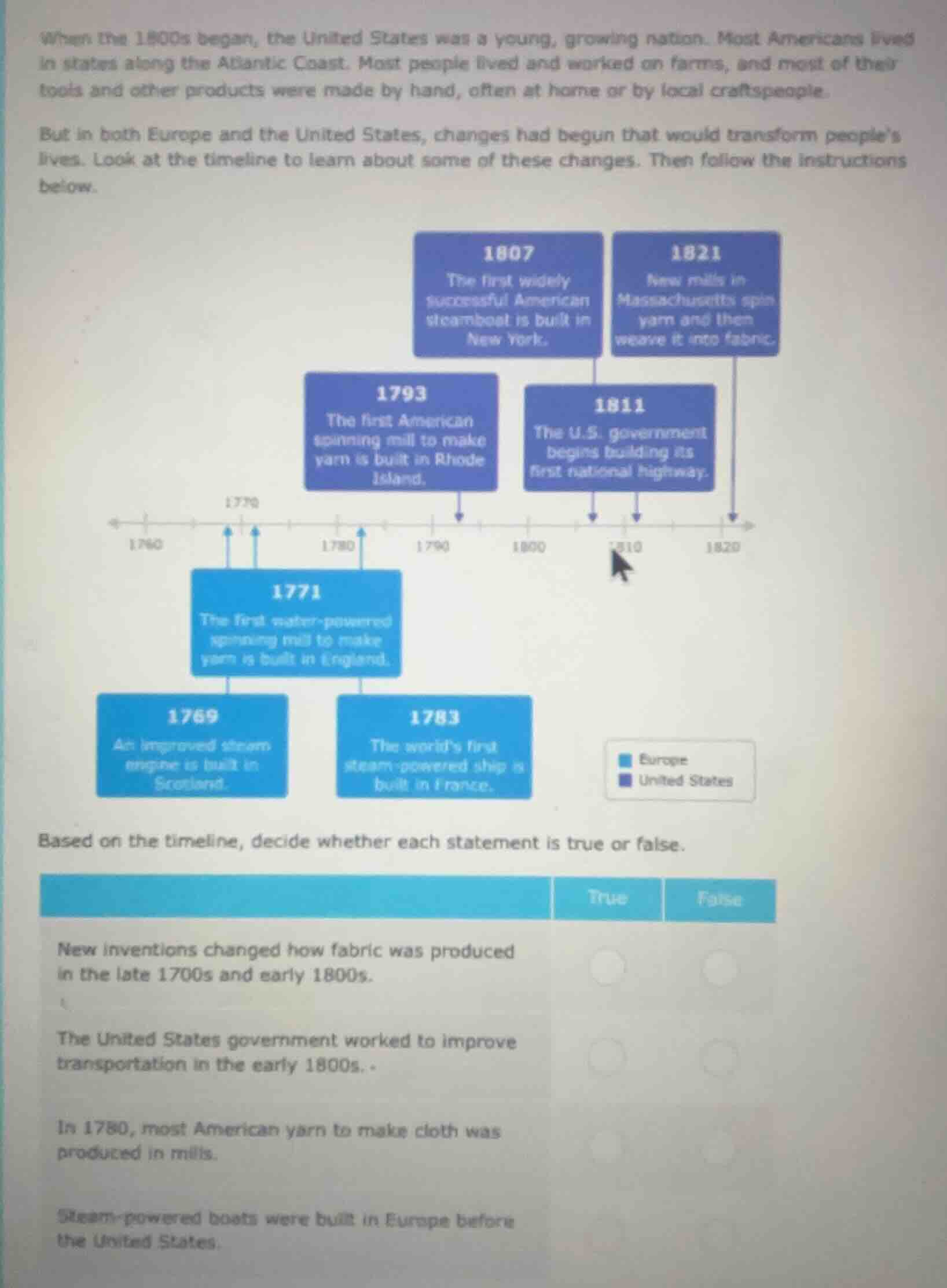 when the 1800s began, the united states was a young, growing nation. mo…