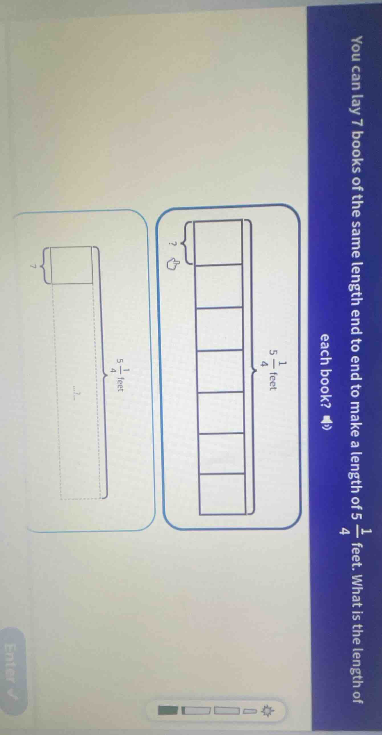 you can lay 7 books of the same length end to end to make a length of $…