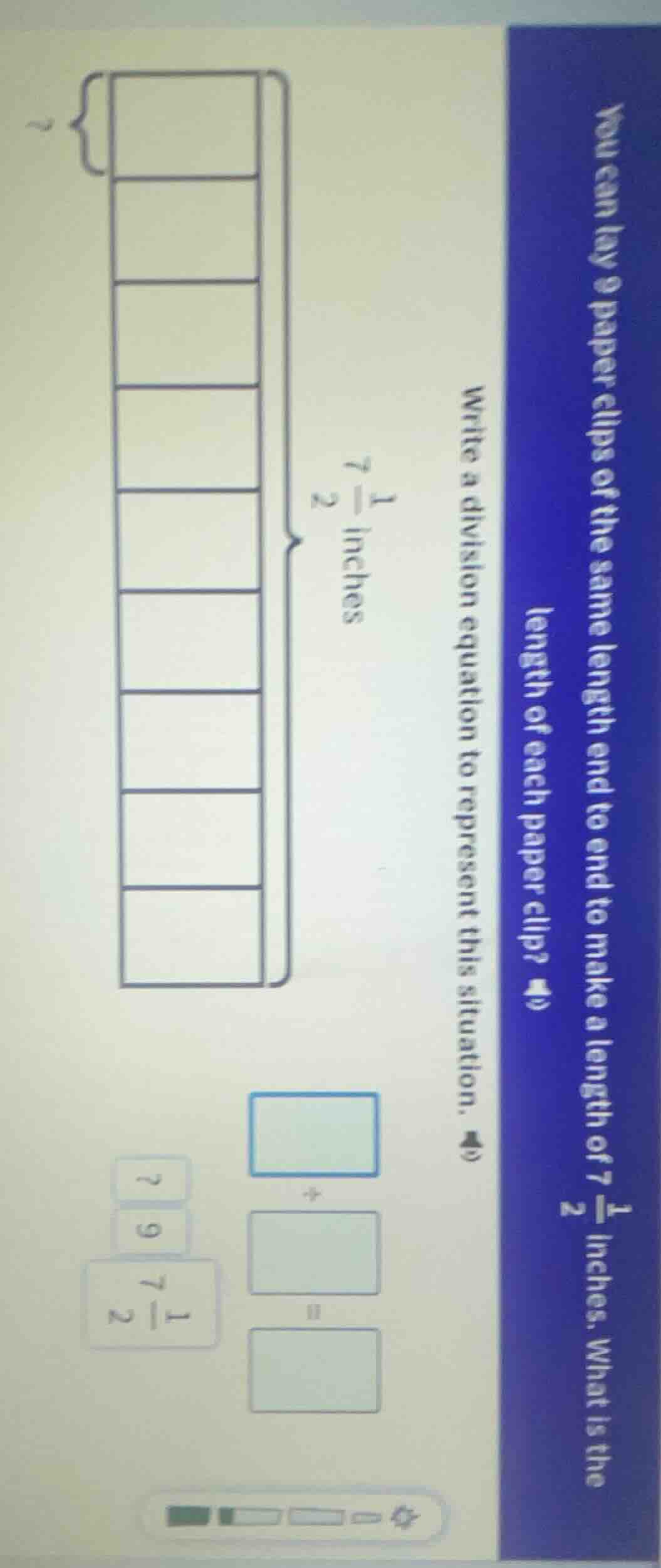 you can lay 9 paper clips of the same length end to end to make a lengt…