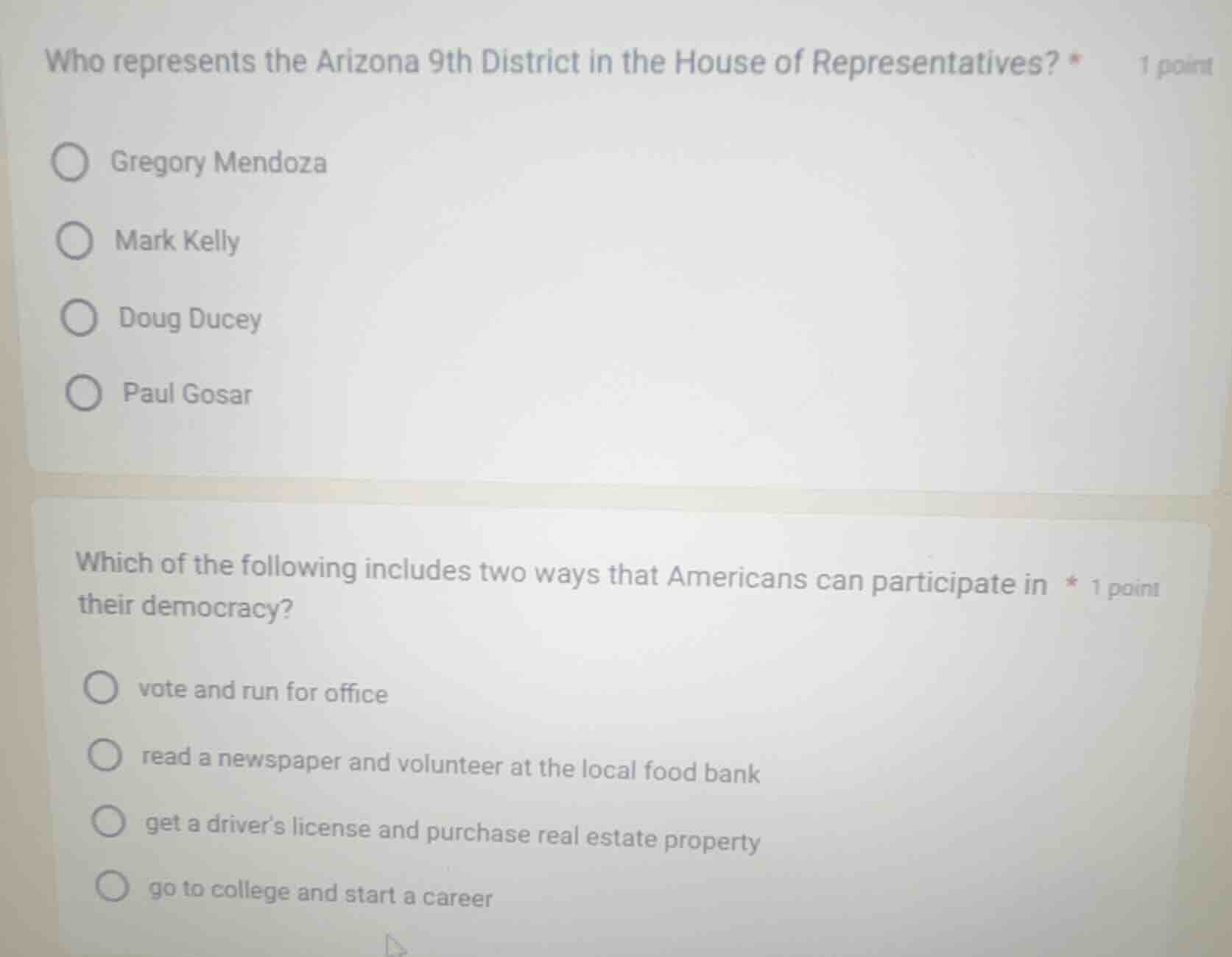 who represents the arizona 9th district in the house of representatives…