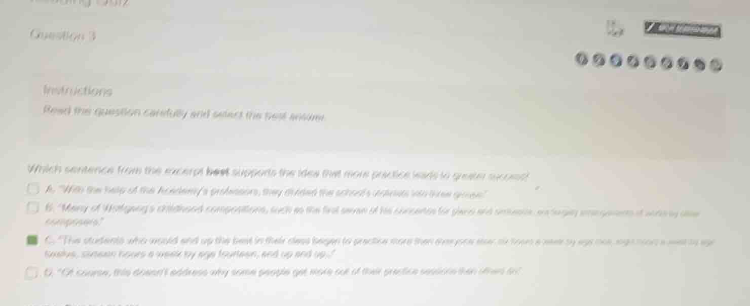 question 3 instructions read the question carefully and select the best…