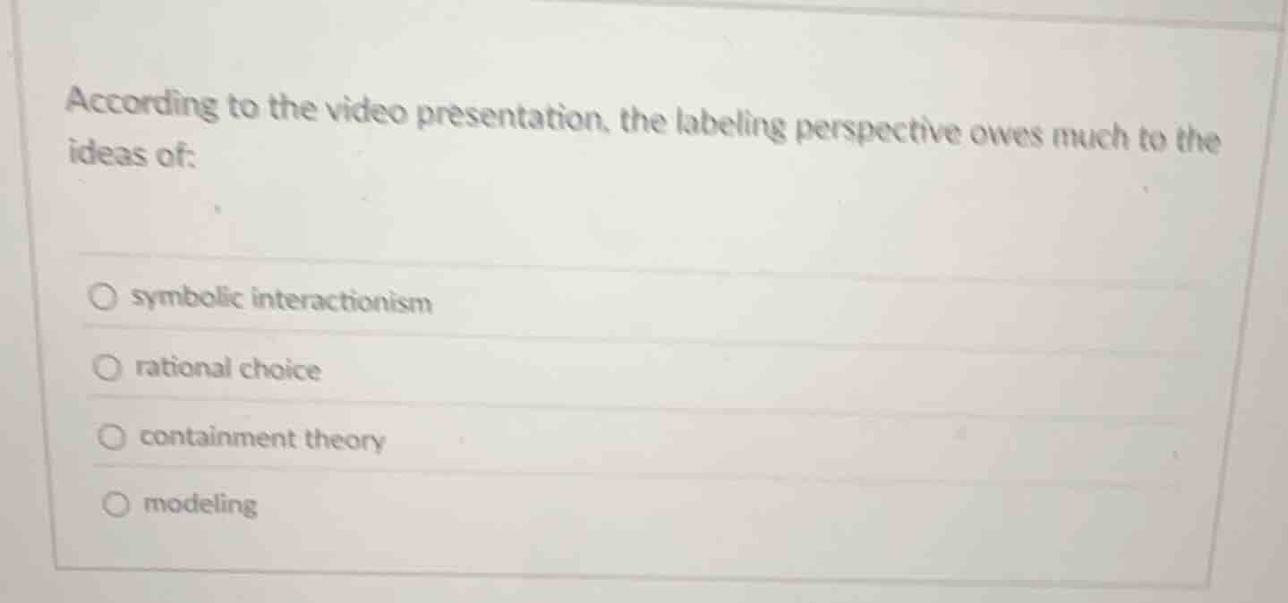 according to the video presentation, the labeling perspective owes much…