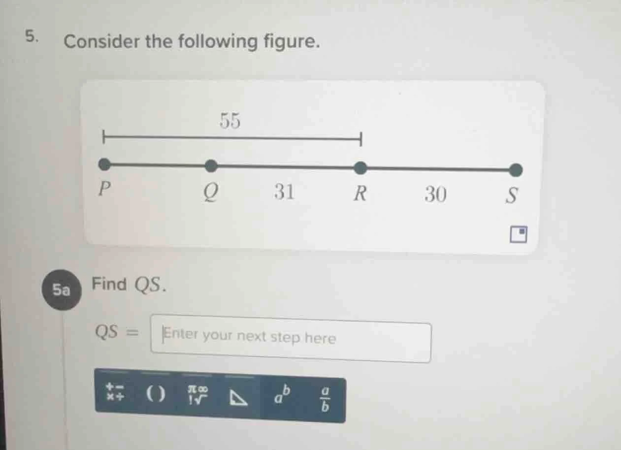 5. consider the following figure. 5a find qs. $qs = $