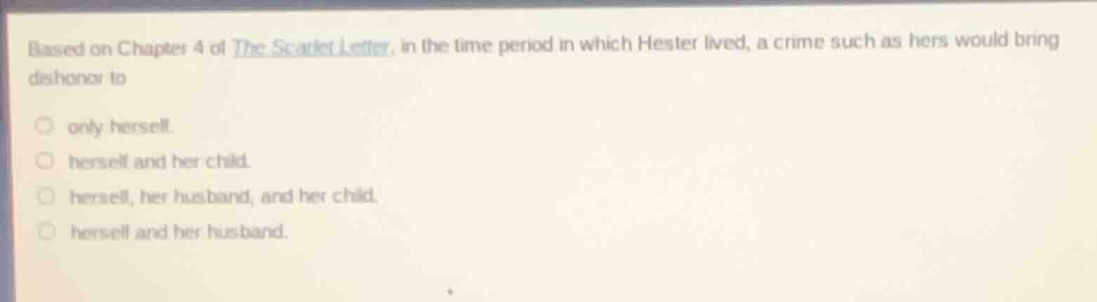 based on chapter 4 of the scarlet letter, in the time period in which h…