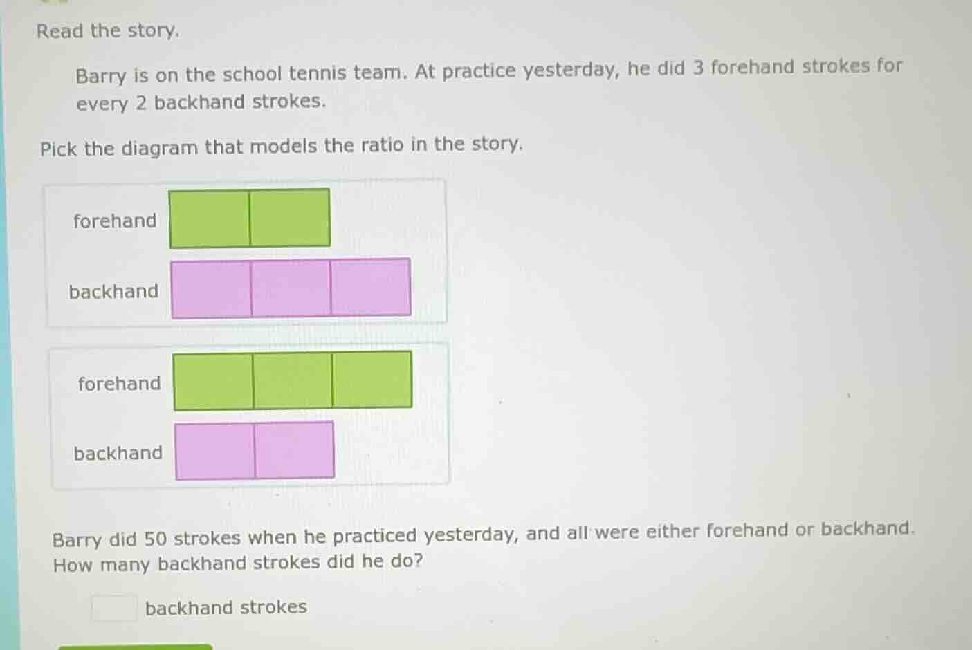 read the story. barry is on the school tennis team. at practice yesterd…