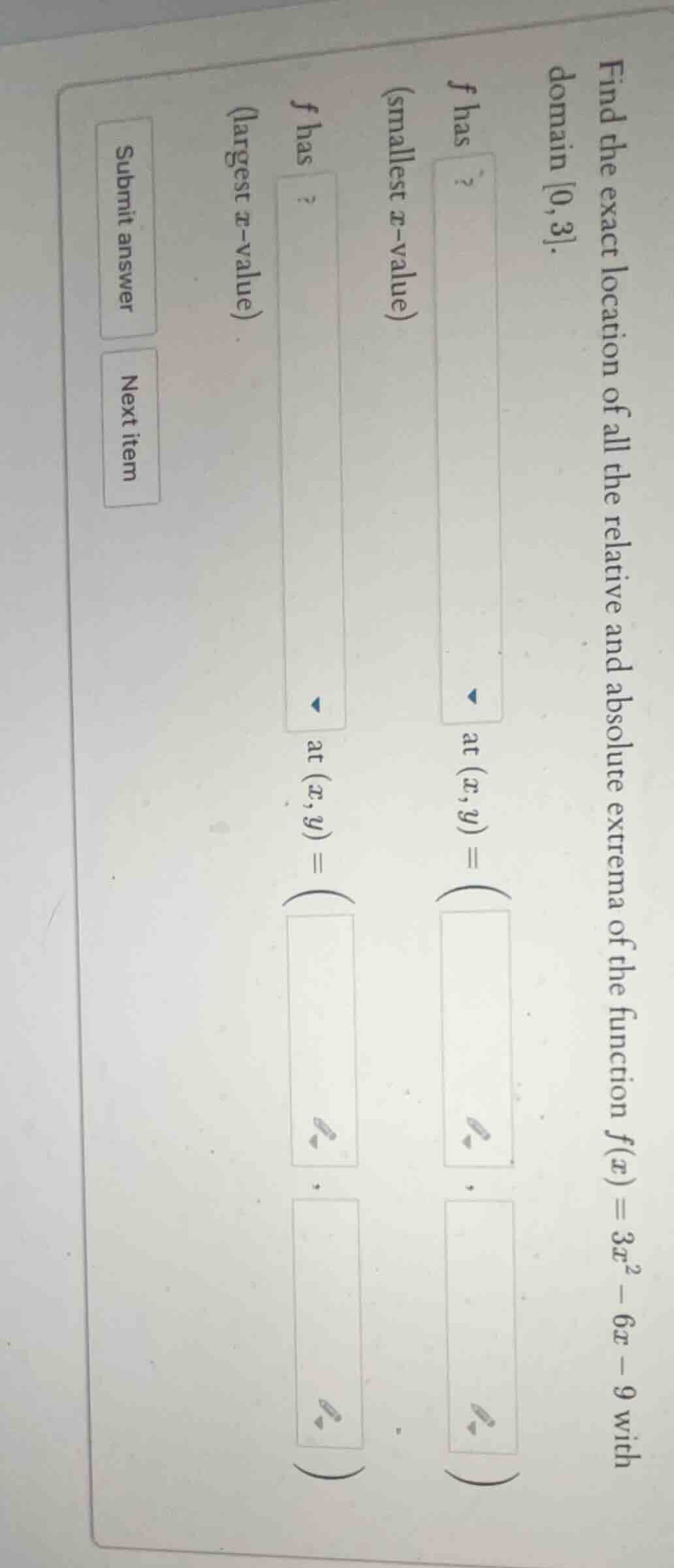 find the exact location of all the relative and absolute extrema of the…