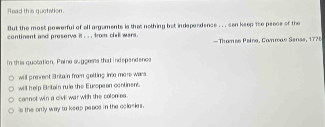 read this quotation. but the most powerful of all arguments is that not…