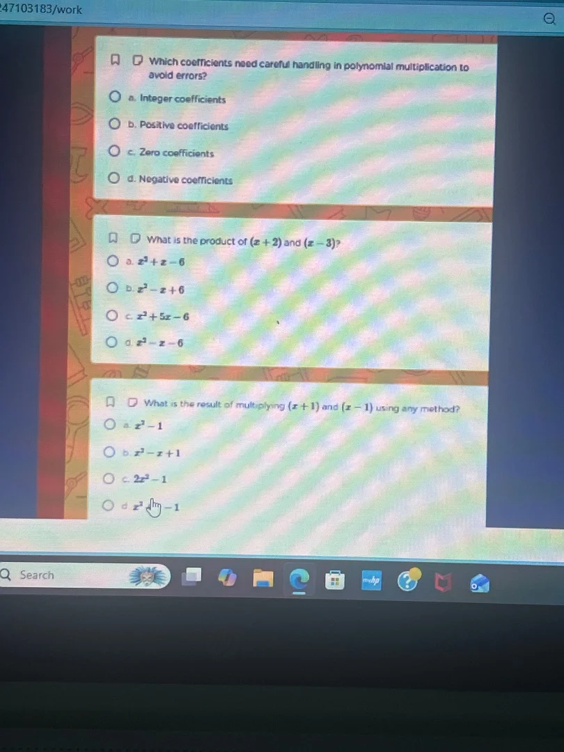 1. which coefficients need careful handling in polynomial multiplicatio…