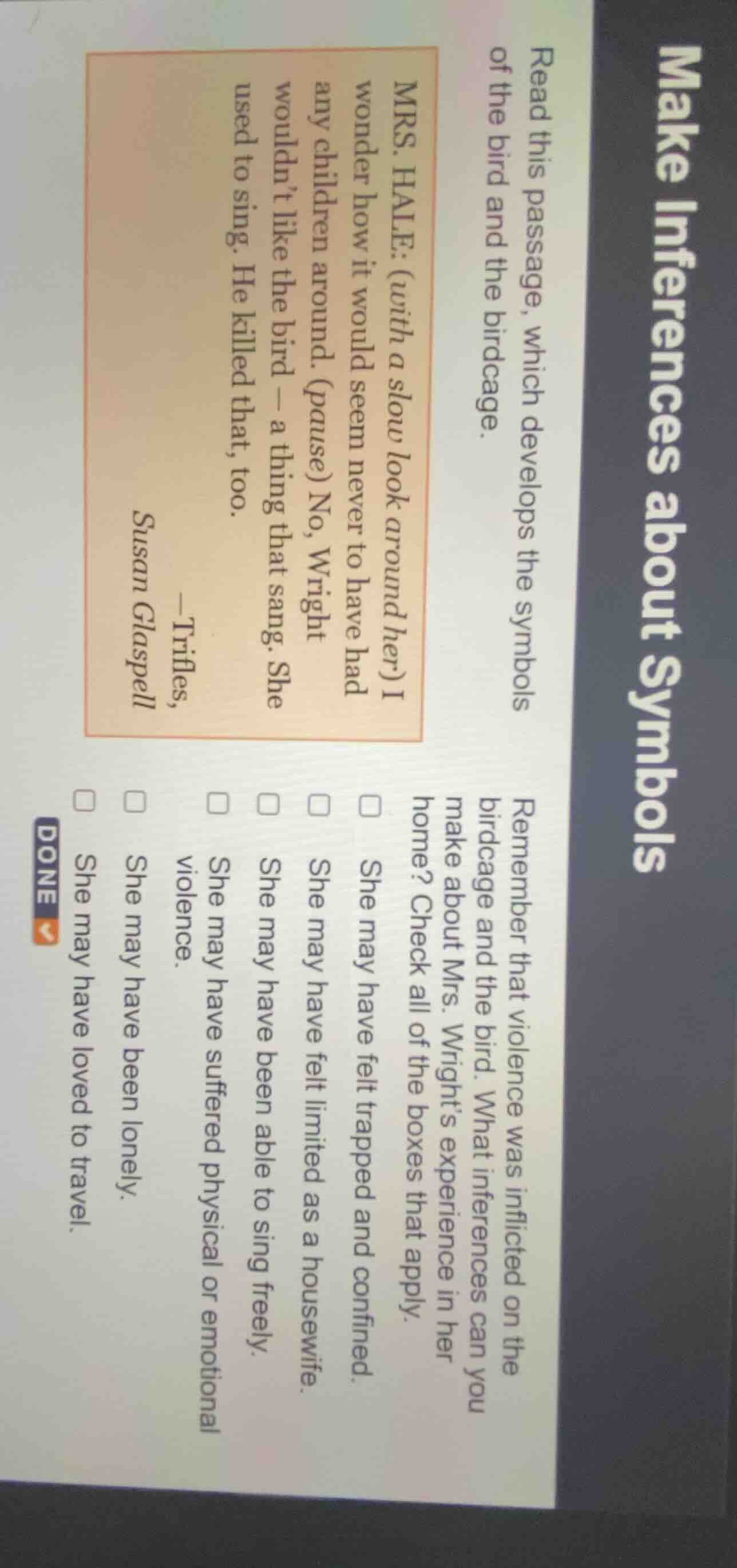 make inferences about symbols read this passage, which develops the sym…
