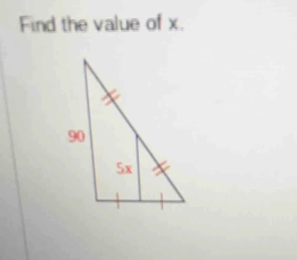 find the value of x.