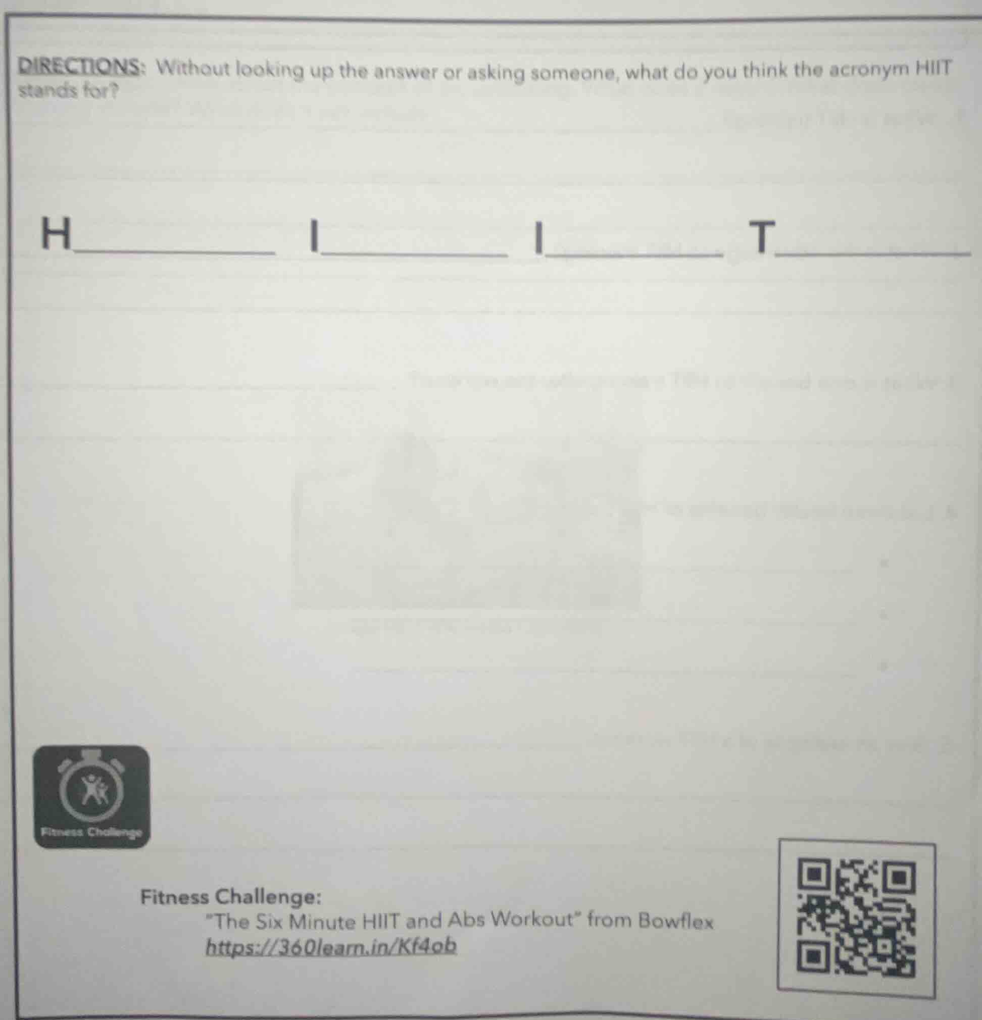 directions: without looking up the answer or asking someone, what do yo…